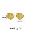 Anillos Vietnamitas de Moda Chapados en Oro, Estilo de Lujo Minimalista, Aretes de Corazón con Escamas de Dragón para Mujer, Diseño Ligero, Joyería Versátil Transfronteriza