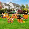 2026 Campo de Abóboras de Halloween Patchwork Impresso em Metal Placa Gigante para Jardim Decorações Externas para Jardim