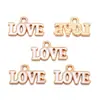 Accesorios para Joyería de Aleación DIY Letra Inglesa Amor Etiqueta Esmaltada Colgante Redondo Pulsera Llavero Collar Encanto