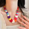 Collar con Borla de Concha y Cuentas Acrílicas para Mujer, Cadena para Clavícula de Lujo Ligero de Gama Alta, Joyería de Moda Versátil de Nicho al por Mayor