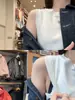 Camisola Racerback Morado Uva Estilo Coreano para Mujer, Ropa Exterior de Verano, Cubre los Lados del Pecho, Top para Capas Interiores, Camiseta sin Mangas de Algodón Estilo Oficina