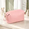 Bolsa de maquillaje de cuero transfronteriza, ligera y elegante para mujer, perfecta para el trabajo y los viajes; una bolsa de aseo portátil para guardar productos de cuidado de la piel