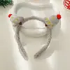 Diadema Navideña de Peluche para Mujer Otoño e Invierno Linda y Divertida de Papá Noel Reno Pinza para el Cabello Estilo Carson