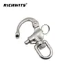 RICHWITS Anillo de Acero Inoxidable 316 Grillete de Muelle Giratorio Tirador Manual Grillete Rápido Accesorios Marinos para Yates