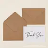 Conjunto de Cartões de Agradecimento Simples Retro Transfronteiriço 4x6 polegadas Cartão de Cumprimentos Conjunto de Cartões de Agradecimento com Envelope