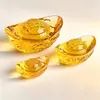 Lingote de Cristal con Patrón de Dragón, Decoración Transparente para el Hogar para Inauguración de Casa, Regalo para Recepción de Oficina, Adorno Atractor de Riqueza, Hecho a Mano