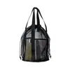 Bolsa de Malla Multifuncional Transfronteriza para Artículos de Tocador de Baño, Bolsa de Playa Plegable para Viajes, Bolsa de Malla Plegable para Artículos de Tocador