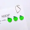 Accesorios para decoración de uñas de mini fruta simulada, mini frutas simuladas para decoración de uñas, accesorios de resina translúcida verde para pendientes DIY, venta al por mayor