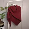 Chal Grande de Lana de Alta Gama para Mujer, Bufanda Triangular Versátil Coreana de Otoño e Invierno Caliente con Lentejuelas, Bufanda Tejida para Protección del Cuello
