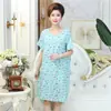 Camisola de Algodão e Seda Artificial Pronta, Saia de Algodão e Seda Solta e Confortável Plus Size, Vestido de Mãe, Camisola de Algodão e Seda