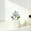 Maceta de Flores Esmaltada Zibo, Decoración con Flores Artificiales, Artesanía, Regalo del Día de la Madre, Flor Eterna, Decoración Creativa de Escritorio
