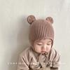 Gorro de lana para bebé otoño e invierno ins lindo súper lindo infantil coreano orejeras bebé a prueba de viento cálido gorro de punto