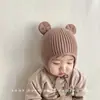 Gorro de Lana Ins para Bebé de Otoño e Invierno Lindo Súper Lindo Coreano para Bebé con Protección para las Orejas Gorro de Punto Cálido a Prueba de Viento para Bebé