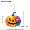 Fiesta de Carnaval de Calabazas Coloridas de Halloween con Pendientes Acrílicos Diseño Divertido de Nicho Pendientes Creativos