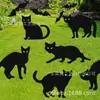 Gato Preto Morcego Halloween Cartão de Terror Impermeável e à Prova de Umidade Decoração Festa de Jardim ao Ar Livre Gramado Pátio Cartão