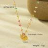 Transfronterizo Nuevo Viento INS Europeo y Americano Chapado en Oro de 18K Incrustado con Grava de Color Concha Estrella de Mar Colgante Collar Pulsera traje Mujeres