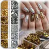 Polvo de Brillo para Uñas de Textura Exquisita Transfronterizo, Lentejuelas Láser Doradas y Plateadas Multitamaño, Decoraciones Versátiles para Uñas Ins
