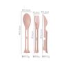 Set de tres piezas de cubiertos de paja de trigo: cuchillo, tenedor y cuchara. Creativo, portátil para viajes al aire libre, cuchillo y tenedor para bistec, tenedor para fruta, cuchara para postre.