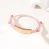 Al por mayor al contado transfronterizo Pulsera de doble cordón de ajuste Pulsera de cuerda trenzada ajustable de acero inoxidable multicolor con impresión y grabado de color UV
