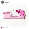 Papelería para Estudiantes Dibujos Animados Lindos Sanrio Regla Pequeña Cinnamoroll Kuromi Regla de Palma de Mano de Bolsillo Papelería Portátil