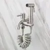 Set de Grifo Pistola de Rociado para Inodoro de Acero Inoxidable 304 Potenciador de Bidé Limpiador de Inodoro Compañero de Limpieza Descargador