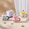 Productos genuinos Taza Snoopy de Alto Valor de Color Lindo Patrón de Muñeca Hogar Oficina Taza de Agua de Cerámica con Tapa para Venta Directa
