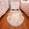 Alfombra de Felpa, Pelo Largo, Felpudo de Forma Irregular, Alfombra para Sala de Estar, Dormitorio, Mesita de Noche, Forma de Lana Artificial