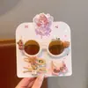 Set de Gafas de Sol de Dibujos Animados y Pasador para Niñas Pequeñas, Lindas Gafas de Sol Estilo Coreano con Protección UV