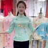 Transfronterizo [con colgante] 2024 Nuevo Cheongsam Chino Mejorado de Verano Top Siete Nueva Tendencia de Bandera Corta China
