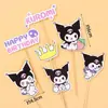 Decorações para bolo de festa, figuras da My Melody e Kuromi da moda, acessórios para bolos de aniversário de meninas