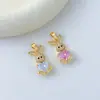 [Ouro Real de Cobre] Coelho do Amor Presente Amante Comércio Exterior Transfronteiriço DIY Joias Feitas à Mão Cobre Zircônio Microincrustado Pingente Combinando