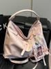 Bolso de hombro estilo coreano retro informal de gran capacidad para relajarse, mochila de viaje a la moda para mujer, mochila combinable