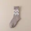 Calcetines de Coral para Hombre de Caña Media para el Hogar Otoño e Invierno Espesos Forrados de Polar Cálidos de Rizo Calcetines de Felpa para Dormir