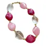 Collar de doble capa con cuentas acrílicas transfronterizo europeo y americano, cadena para la clavícula de lujo ligero de alta gama, joyería de estilo étnico vintage al por mayor