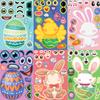 8 pegatinas originales de Pascua ensambladas, bricolaje, carcasa de teléfono móvil, pintura de pared, libro de mano, decoración, venta al por mayor
