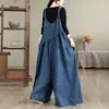 Macacão Extra Longo Primavera/Verão/Outono Calça Longa Retrô Solto Emagrecedor Jeans Macacão Plus Size