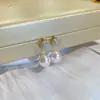 Banho de ouro real brincos de Pérola Diamante Amor dois usos brincos de pino de prata nicho nova moda joia de orelha com temperamento