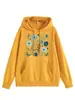 Amazon eBay site independente moda casual elegante feminina azul floral borboleta com capuz outono e inverno moletom para comércio exterior