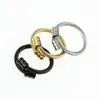 Anel de metal popular para amantes de joias, anel de ouro maciço 18K à prova d'água com abertura elástica criativa, anel de aço inoxidável