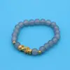 Color ágata imitación cuentas doradas pulsera valiente pulsera de cuentas de Buda puesto de joyería joyería tienda de oro regalos de atracción