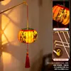 Festival do Meio Outono Lanterna Criativa Flor de Caqui Lanterna de Mão Realize Seus Desejos Laranja Caqui Caqui Como Desejar Estilo Antigo Lanterna de Mão Luminosa para Crianças