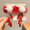 Accesorios Tradicionales para el Cabello de Niñas para Año Nuevo, Pinzas para el Cabello con Lazo Estilo Chino Hanfu de Año Nuevo, Horquillas para Bebé Año del Caballo al por Mayor