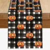 Camino de mesa de Halloween más vendido de Temu transfronterizo, mantel decorativo navideño de lino, alfombrilla de té de gama alta para mueble de TV