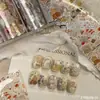 Han Feng Ins Arte de Uñas Estilo Graffiti Pintado a Mano Papel de Transferencia Tim Lei Mariposa Flor Estrella Animal Decoración Simple para Uñas