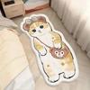 Alfombra de cachemira de dibujos animados linda resistente a las manchas y fácil de cuidar manta de noche sala de estar antideslizante absorbente manta aislante suministro directo de fábrica