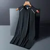 Chaleco de Seda de Hielo para Hombre Verano Delgado Sin Mangas Deportivo Transpirable Secado Rápido Camiseta Verano Chaleco Hueco Camiseta Base para Exteriores
