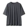 Top de punto fino 100% cachemira para mujer, 68 hilos, longitud media, holgado, adelgazante, cuello redondo, fino, manga corta, capa base de punto