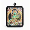 Venda por atacado direto da fábrica: Pingente Thangka Tara Pintado à Mão com Cravação de Diamantes, Pingente Tara Branca, Estilo Unissex, Verde Tara Artístico Criativo Leve