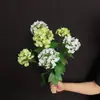 Bolas de Flores Artificiales de Madera Bordadas de 3 Cabezas Transfronterizas Arreglo de Boda Ventana Decoración del Hogar Accesorios para Disparos Flores Artificiales Flores Artificiales