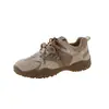 Tênis de Treino Aumentado com Solado Grosso Feminino Outono 2024 Novo Estilo Pequeno Combinando Cores Casuais Esportivos Sapatos Forrest Gump para Crianças